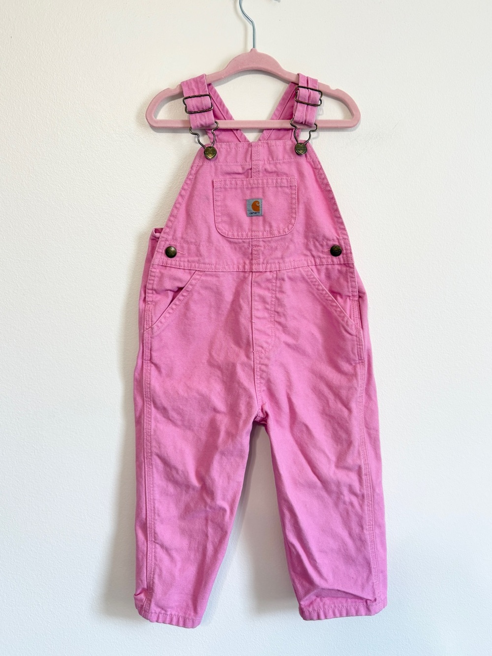 Carhartt Pink Overalls 2T Toddler Baby Girl’s Denim Cotton Fall Winter